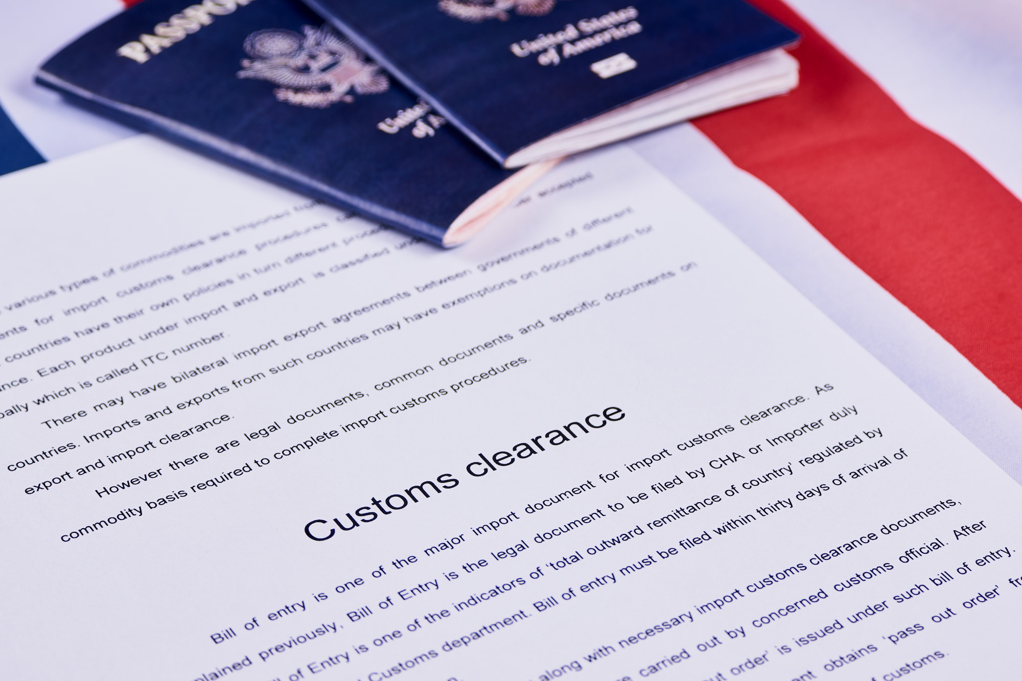Various documents are required to clear your goods through customs.